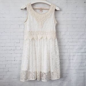 Sundance Juliet Lace Mini Dress Size 2 Ivory Boho Western Festival Lined Zipper